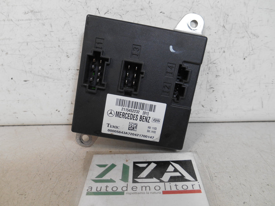 Centralina Comfort Mercedes W211 E220 2005 2115452232