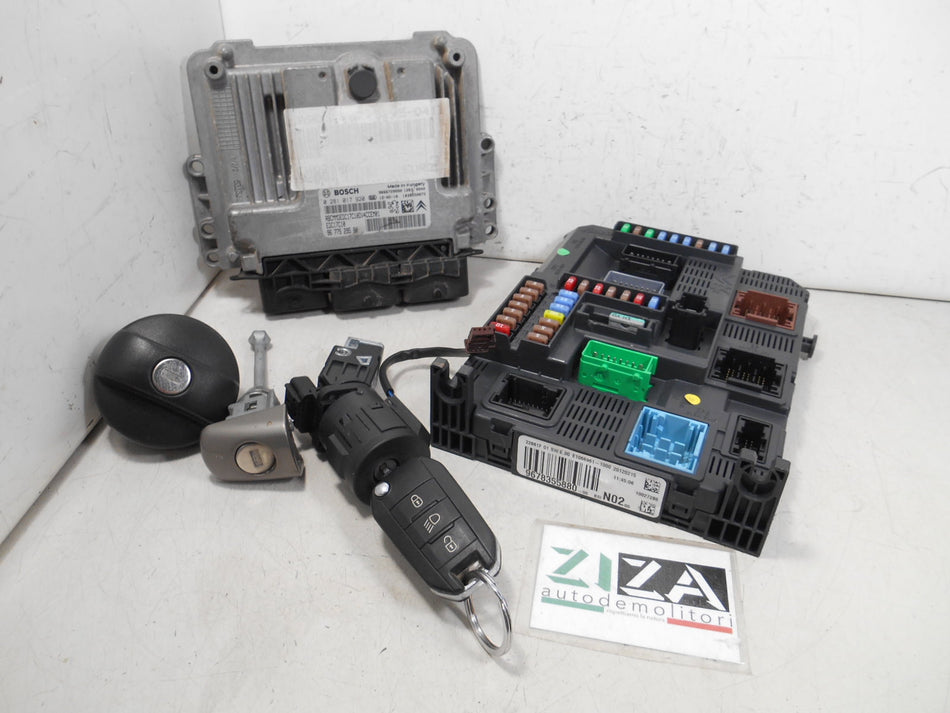 Kit Chiave ECU Peugeot 208 1.4 HDI 50kw 8H01 2014 9677529580 0281017920