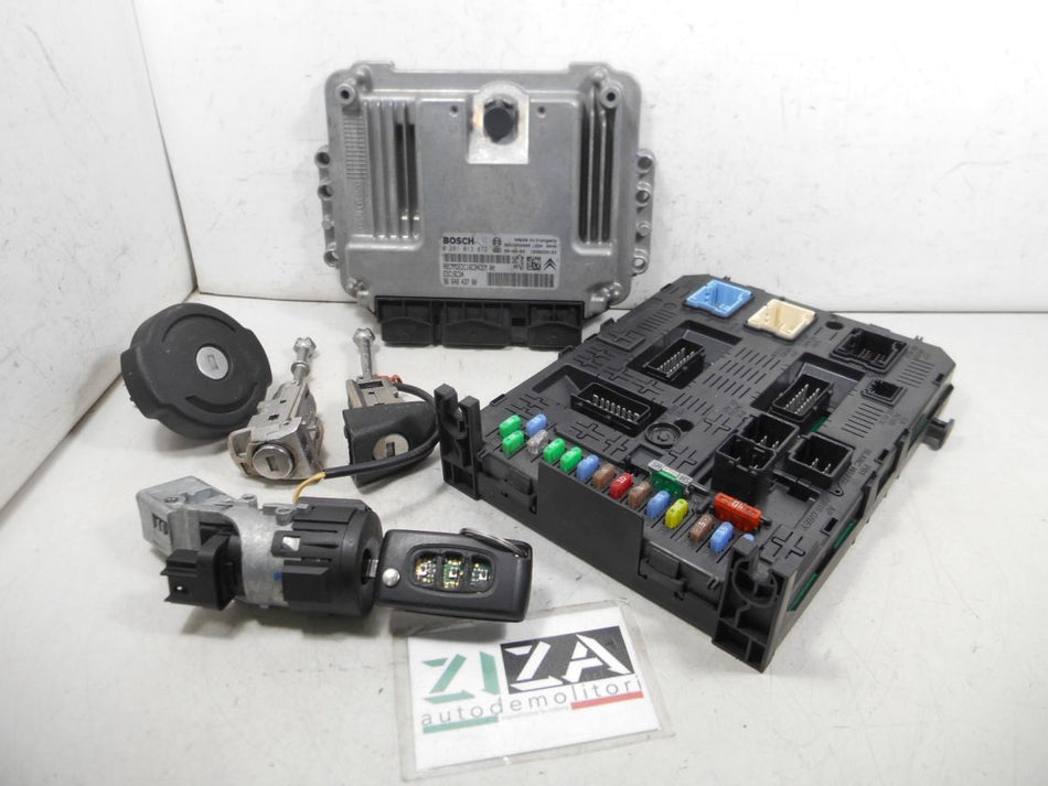 Kit Chiave ECU Peugeot Partner II 1.6 HDI 66.2kw 90cv 9HX 2009 9664843780