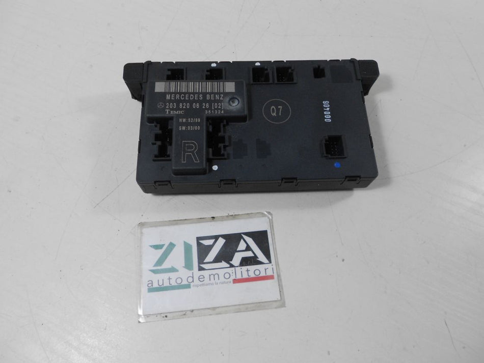 Centralina Porta Anteriore Destra Mercedes W203 2000 2038200626
