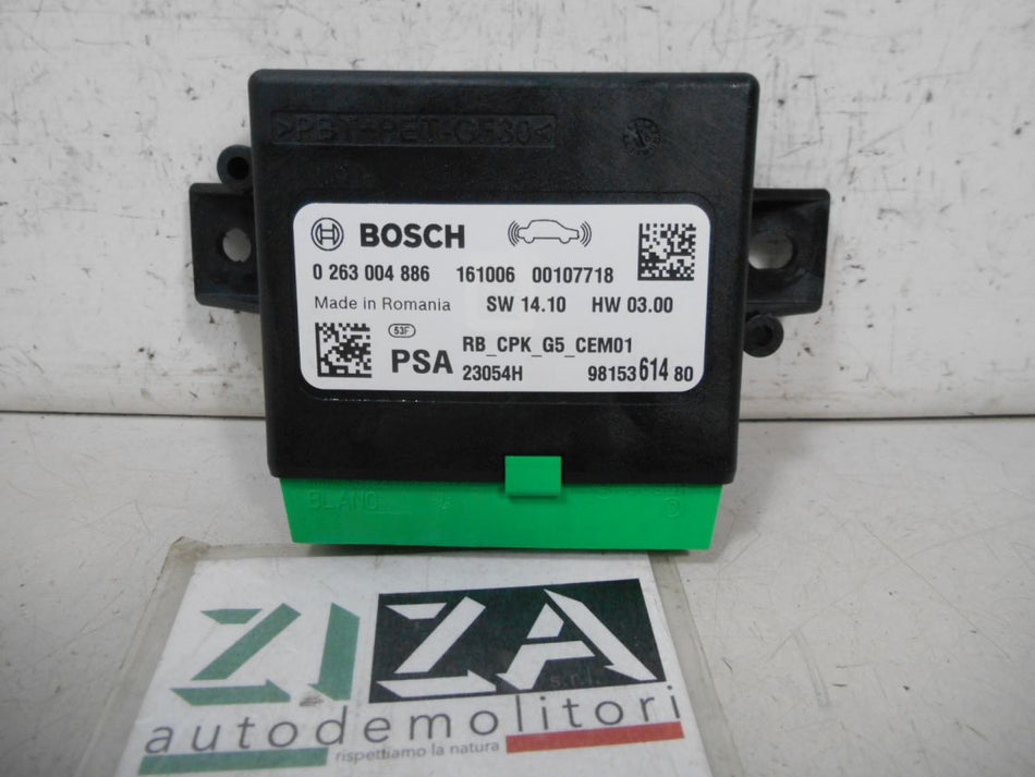 Centralina PDC Sensori di Parcheggio Peugeot 3008 II 2016 9815361480 0263004886