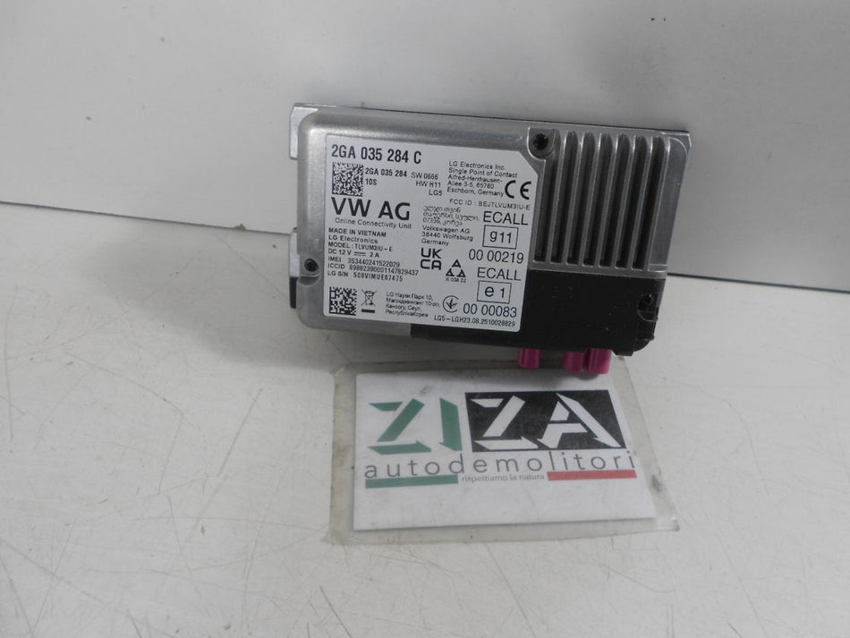 Centralina Telematica Skoda Fabia PJ 2025 2GA035284C 2GA915989