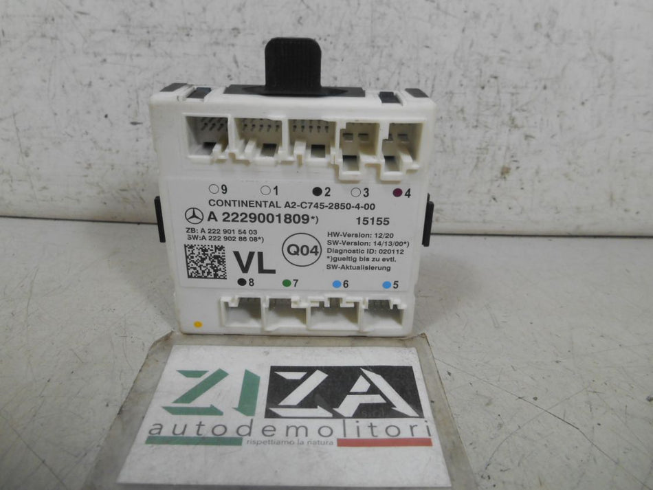 Centralina Porta Anteriore Sinistra Mercedes W205 2015 A2229001809
