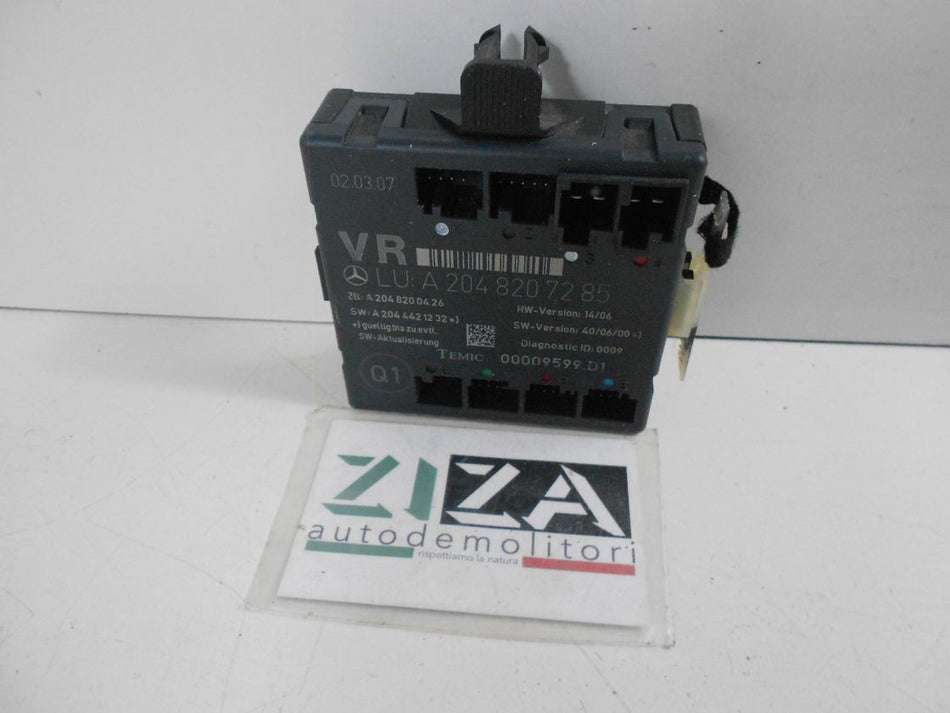 Centralina Porta Anteriore Destra Mercedes W204 2007 A2048207285