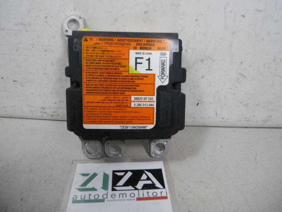 Centralina Airbag Nissan Juke F15 2019 98820-BF10A 0285013044 CON CRASH