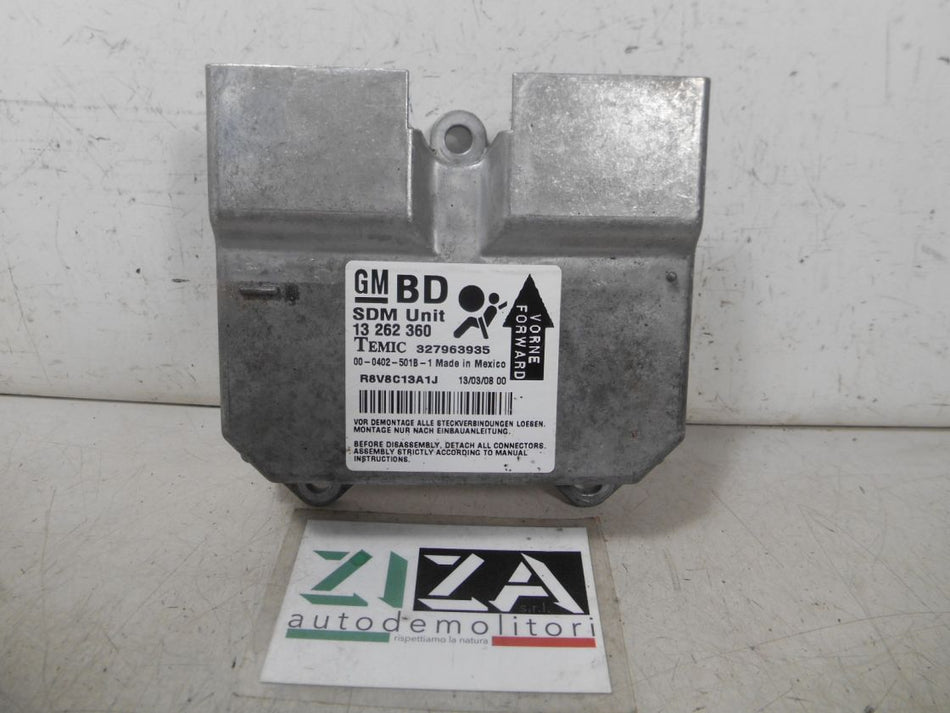 Centralina Airbag Opel Corsa D 2008 13262360 327963935 NO CRASH