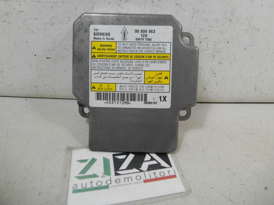 Centralina Airbag Chevrolet Aveo T250 2009 96806963