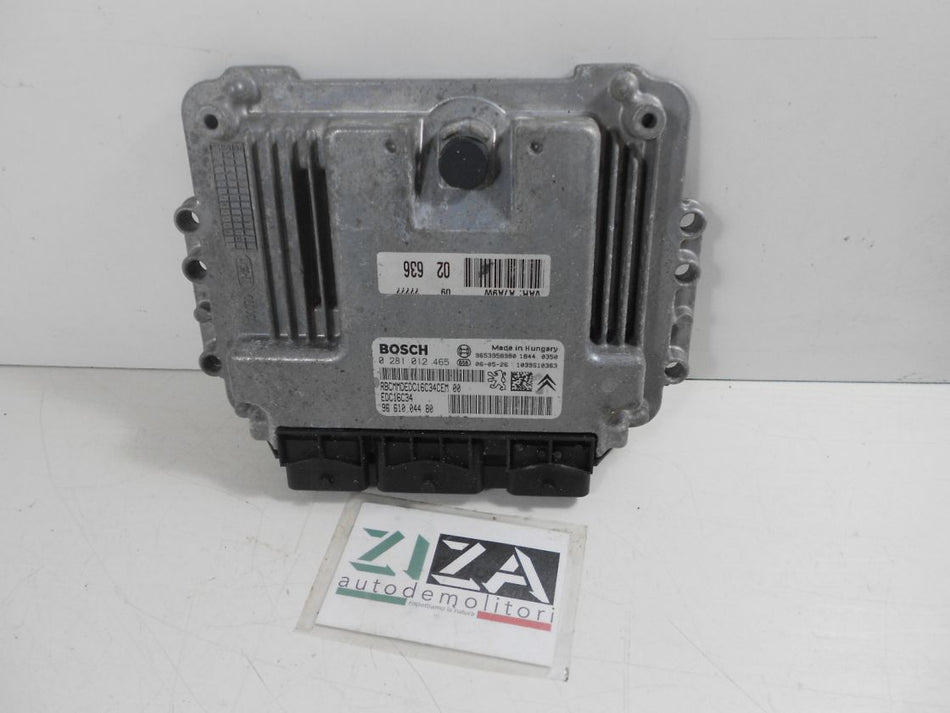 Centralina Motore Peugeot 207 1.6 80kw 9HZ 2006 9661004480 0281012465