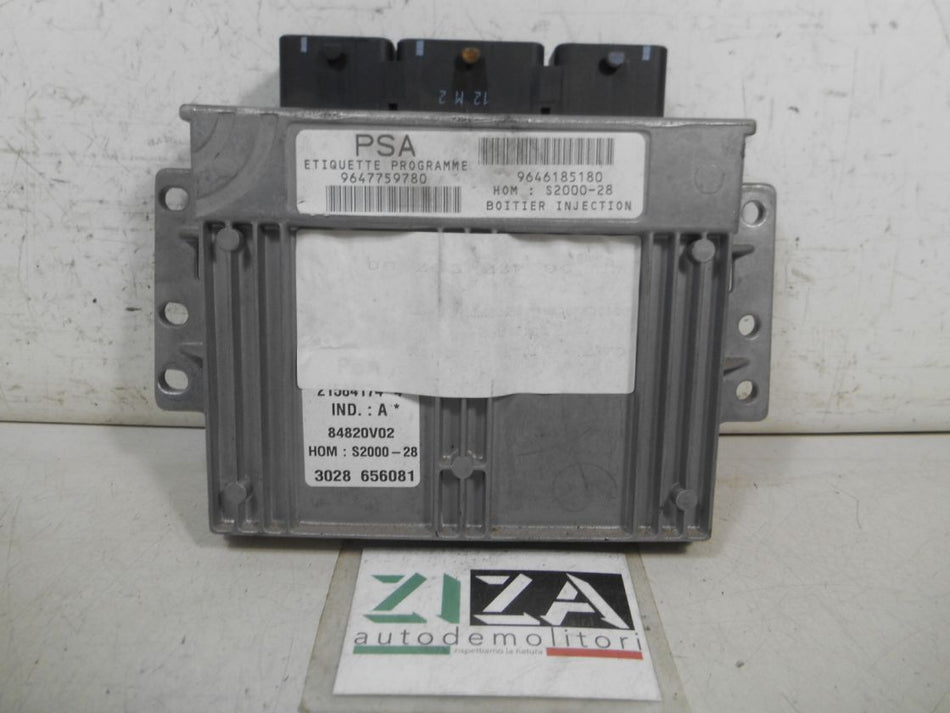 Centralina Motore Peugeot 307 1.4 55kw 75cv KFW 2003 9647759780 9646185180