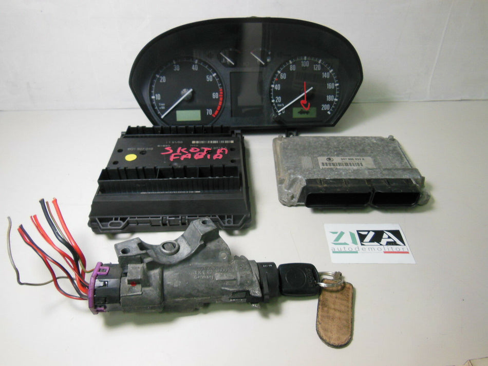Kit Chiave ECU Skoda Fabia 1.4 50kW 68Cv ATZ 2002 047906033A 5WP43309 06