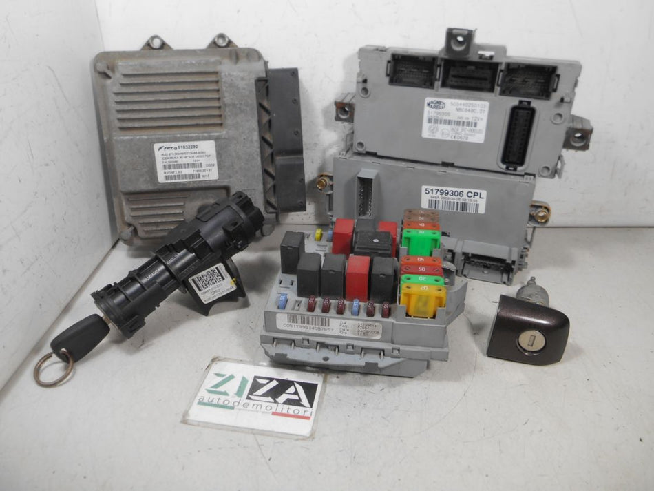 Kit Chiave ECU Lancia Musa II 1.3 Mjet 90cv 199A3000 2009 51832292