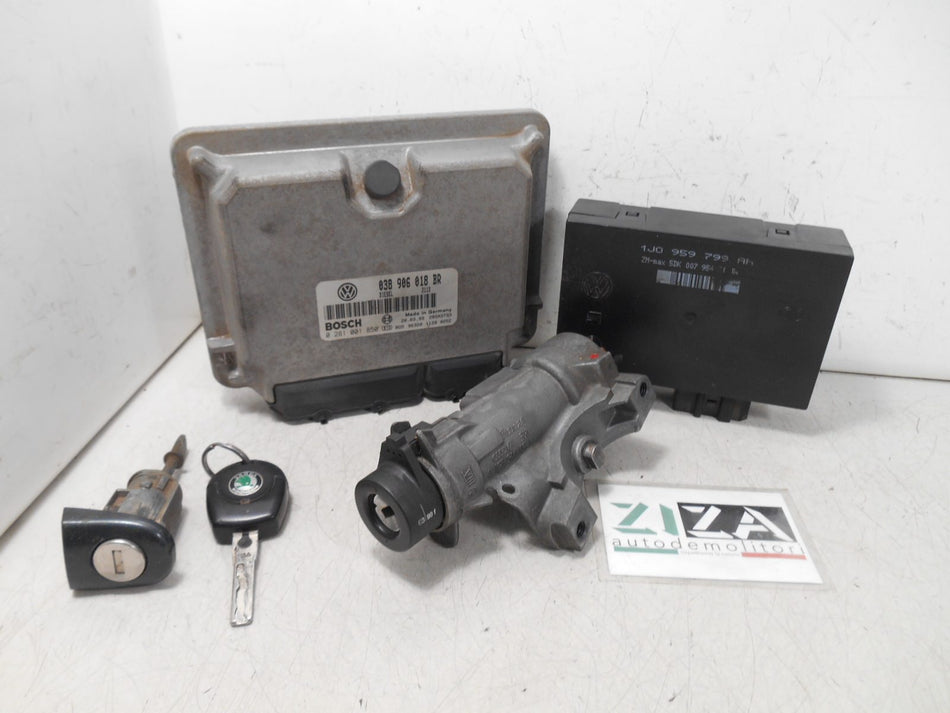 Kit Chiave ECU Skoda Octavia SW 1.9 TDI 81kw 110cv AHF 1999 038906018BR