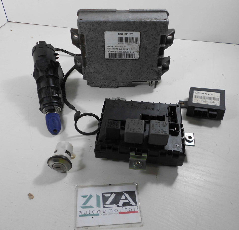 Kit Chiave ECU Fiat Punto 176 1.2 54kw 176A8000 1995 46439052 IAW8F5T