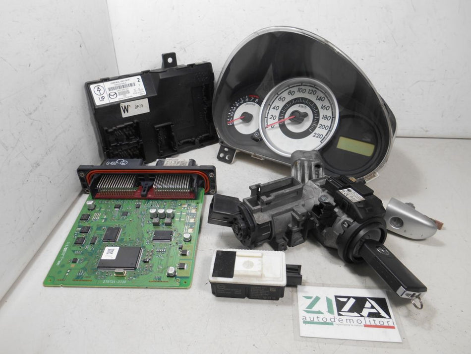 Kit Chiave ECU Mazda 2 DE 1.3 55kw 75cv ZJ 2008 100140-9895 ZJ38