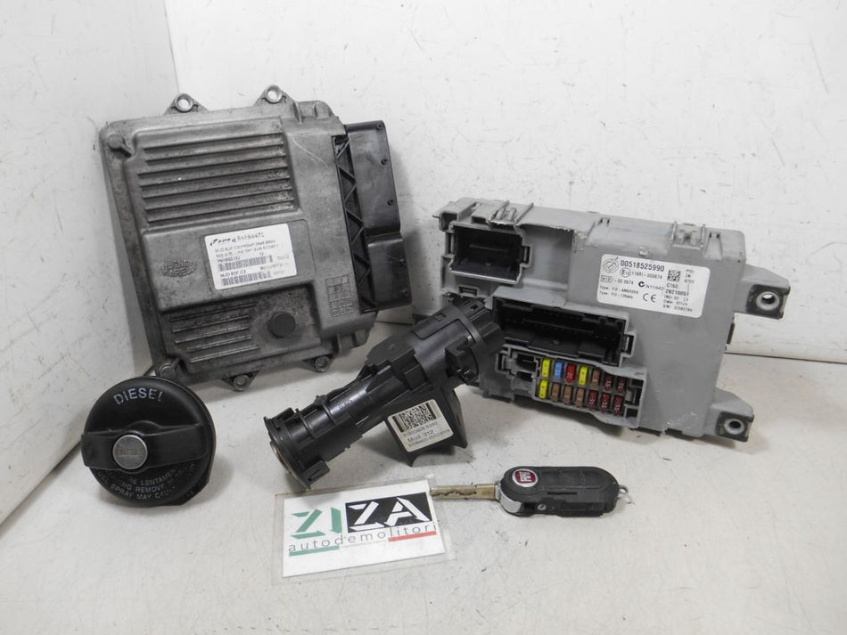Kit Chiave ECU Fiat 500 1.3 Mjet 55kw 169A1000 2009 51854470 MJD8DF.C2