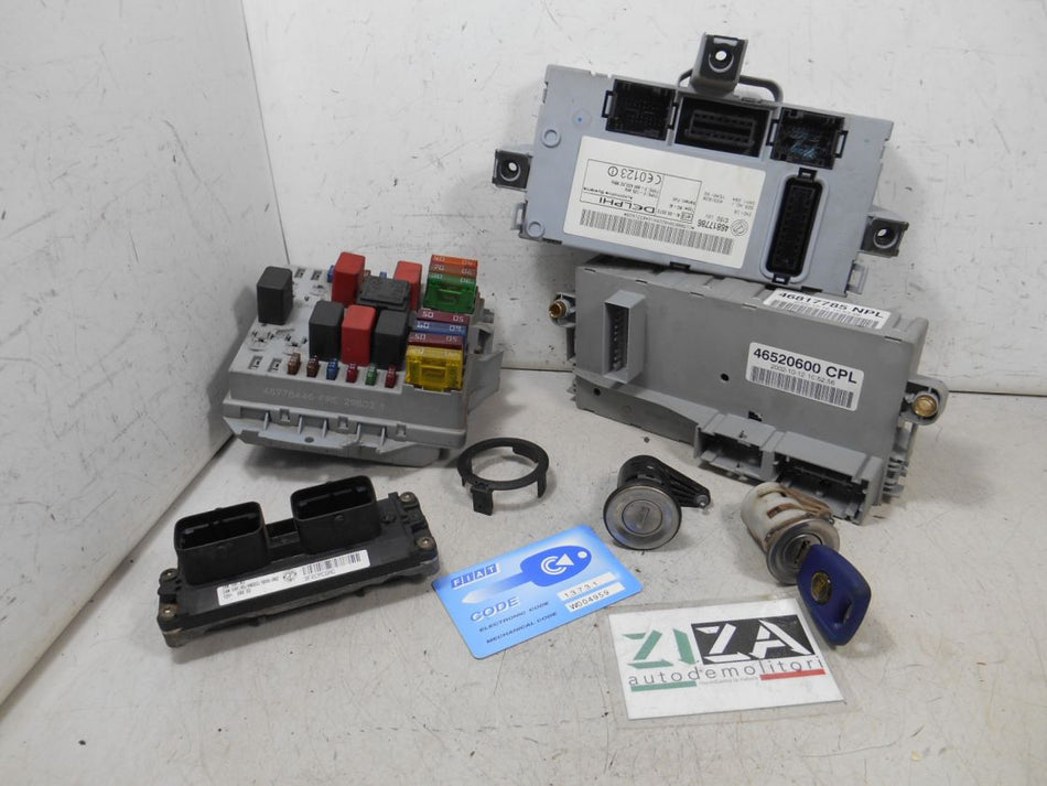 Kit Chiave ECU Fiat Punto 188 1.2 60cv 188A4000 2003 55181132 IAW59F.M3