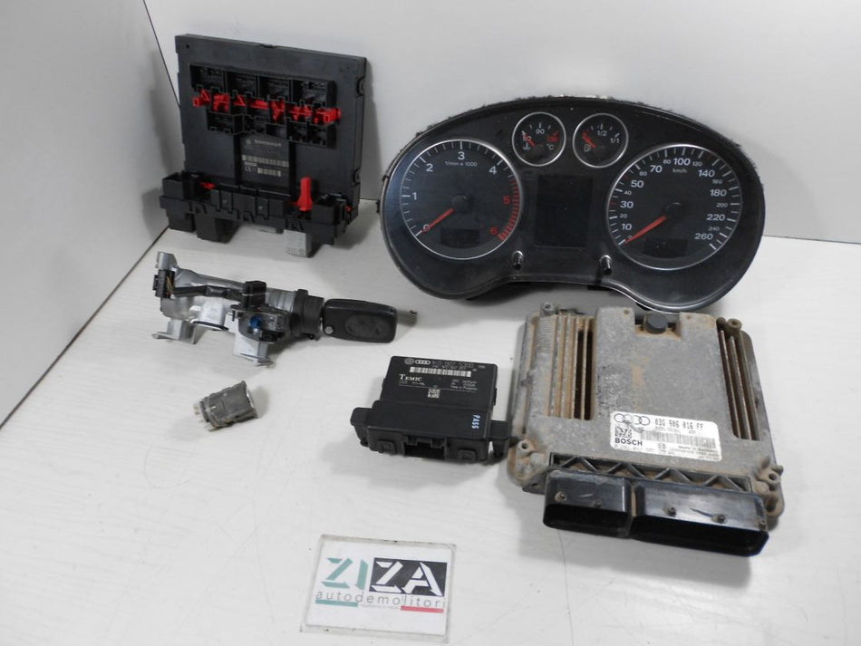 Kit Chiave ECU Audi A3 8P 2.0 140cv BKD 2007 Berlina 03G906016FF 0281011905
