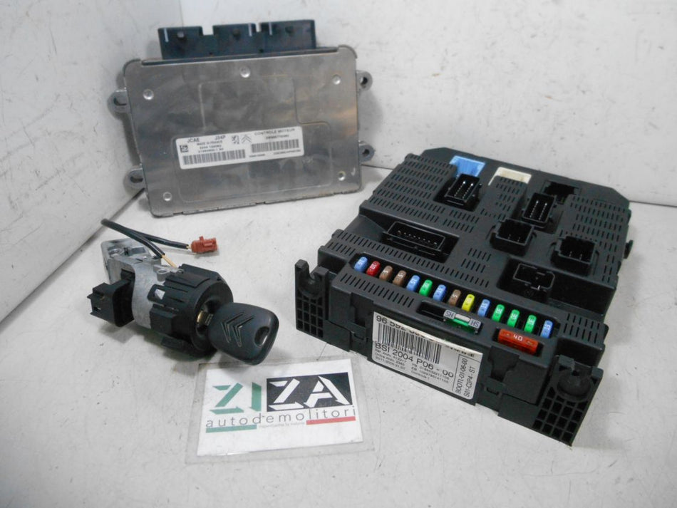 Kit Chiave ECU Citroen C3 I 1.4 54kw 73cv KFV 2006 9661700480 9659285380