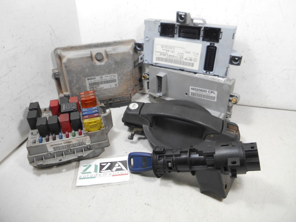 Kit Chiave ECU Fiat Doblò I 1.9 JTD 74kw 182B9000 2002 73501235 0281010344