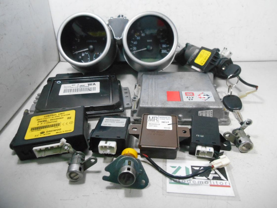 Kit Chiave ECU Chevrolet Kalos 1.2 53kw 72cv B12S1 2007 96435559