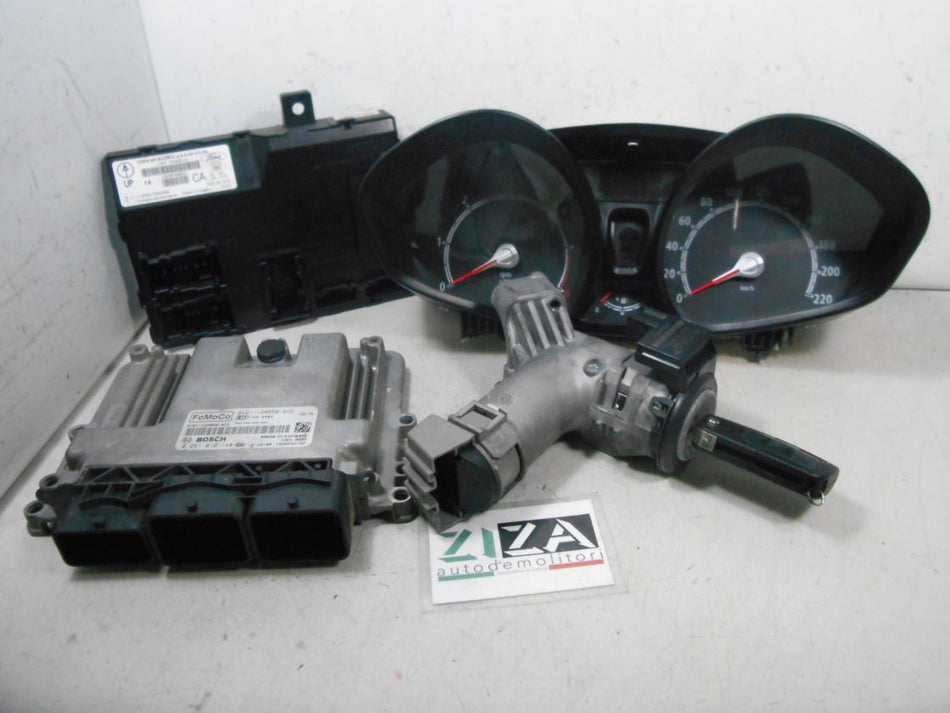 Kit Chiave ECU Ford Fiesta VI 1.4 TDCI 8V 70cv KVJA 2012 BV21-12A650-ACD 0281019144