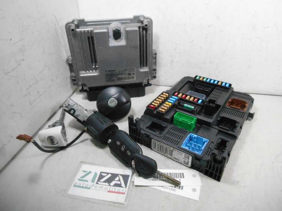 Kit Chiave ECU Peugeot 208 I 1.5 75kw 102cv YH01 2019 9832694380 9830707680