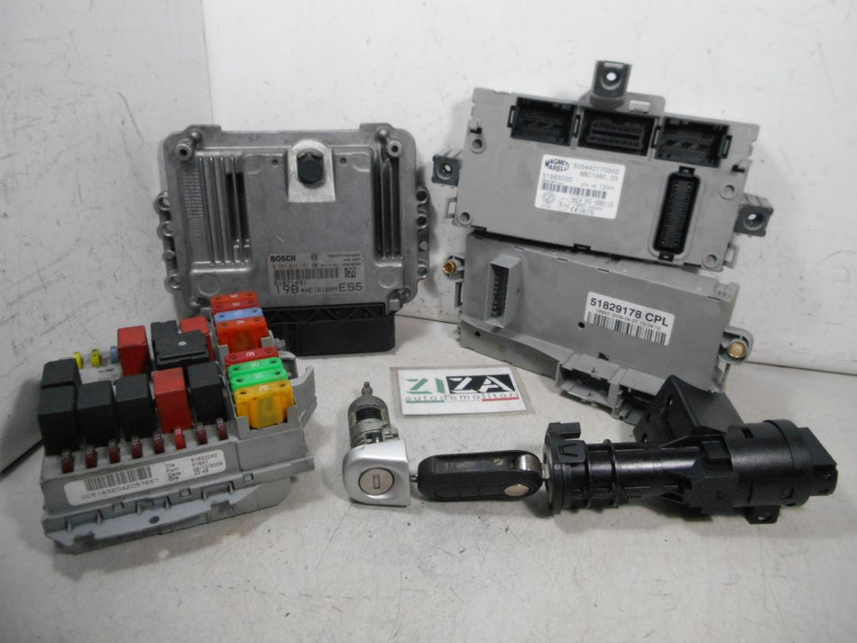 Kit Chiave ECU Fiat Bravo 198 1.6 Mjet 77kw 198A3000 2009 51871491 0281016197
