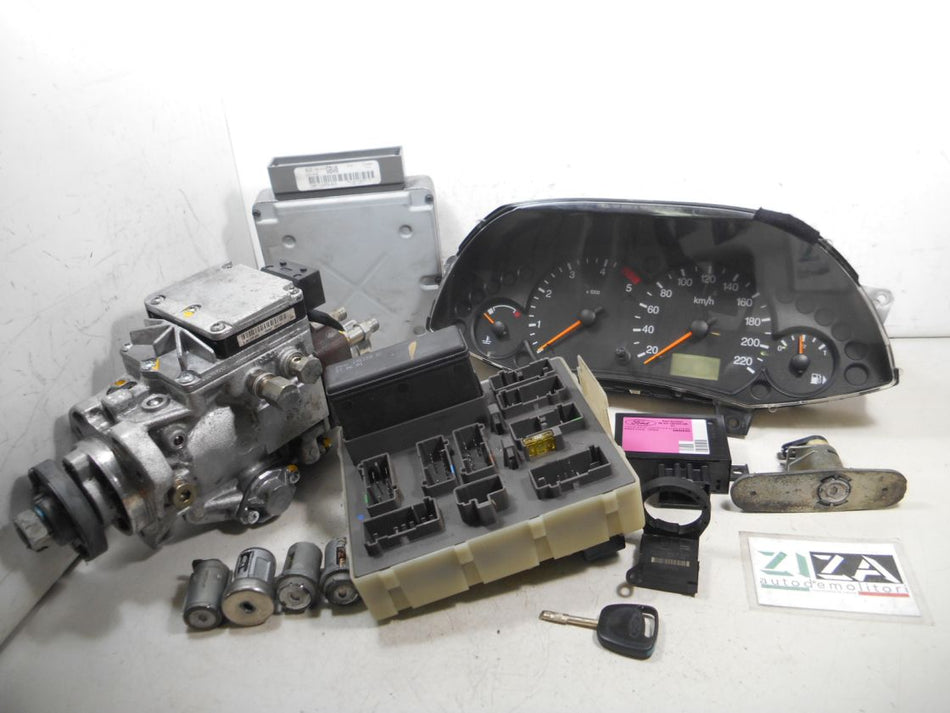 Kit Chiave ECU Ford Focus I 1.8 66kw 90cv C9DB 2001 1S4F-12A650-BCA 0281010888