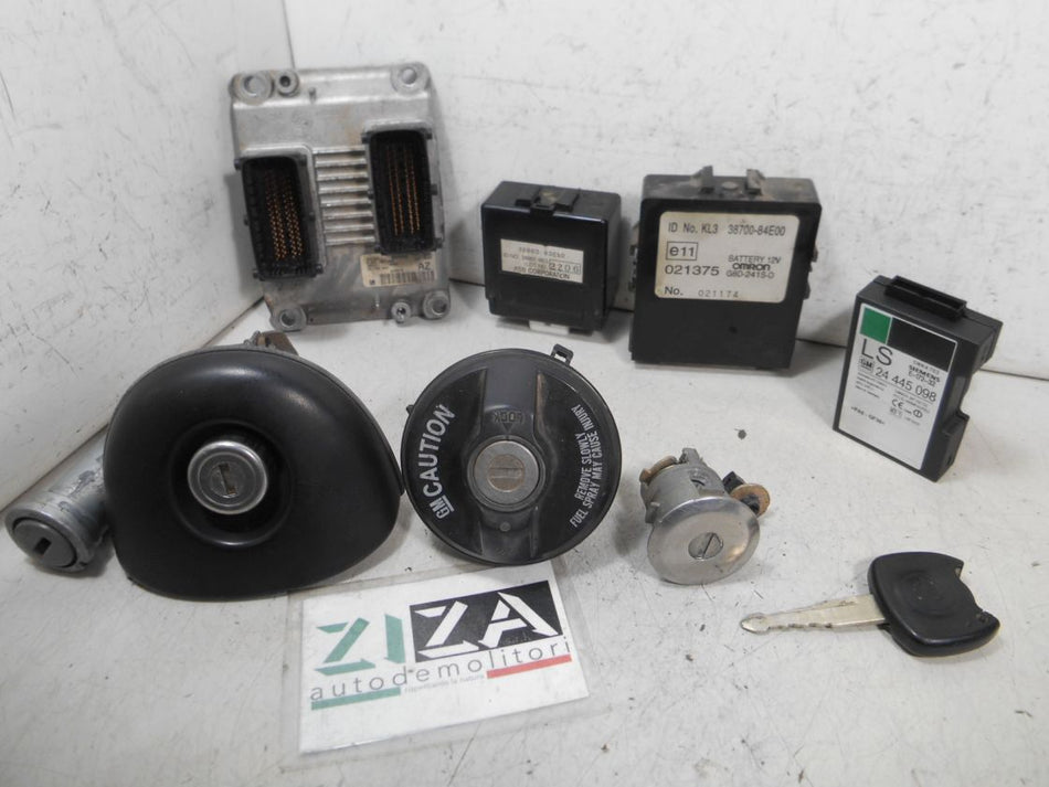 Kit Chiave ECU Opel Agila A 1.0 43kw 58cv Z10XE 2002 0261207422 24456864
