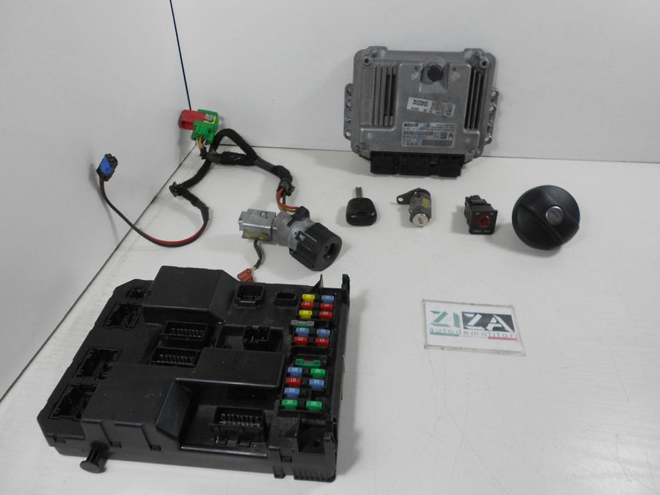 Kit Chiave ECU Peugeot 307 SW 1.6 80kw 110cv 9HZ 2004 9655020280