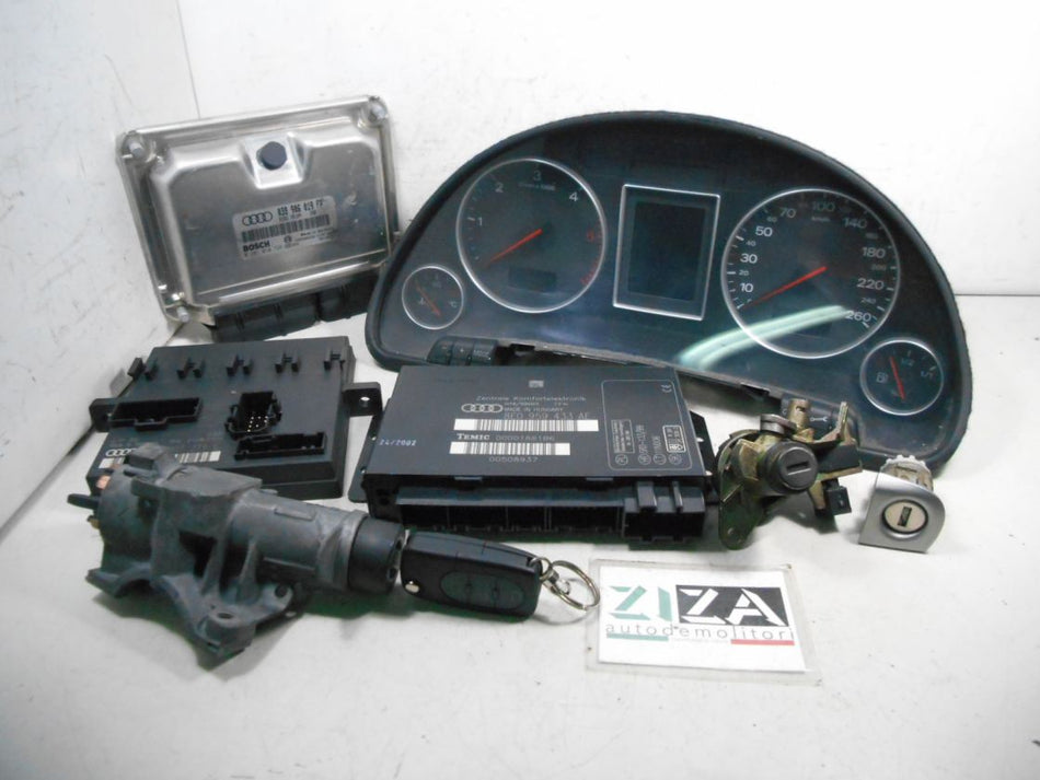 Kit Chiave ECU Audi A4 B6 1.9 130cv AWX 2002 038906019FP 0281010729