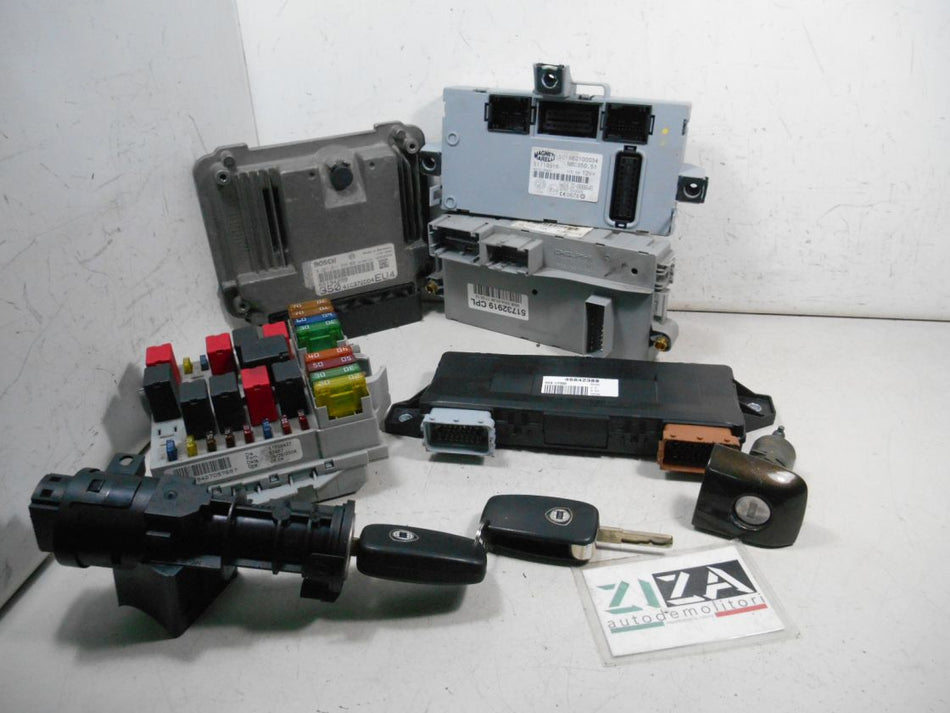 Kit Chiave ECU Lancia Musa 1.9 Mjet 100cv 188B2000 2004 55194299 0281011556