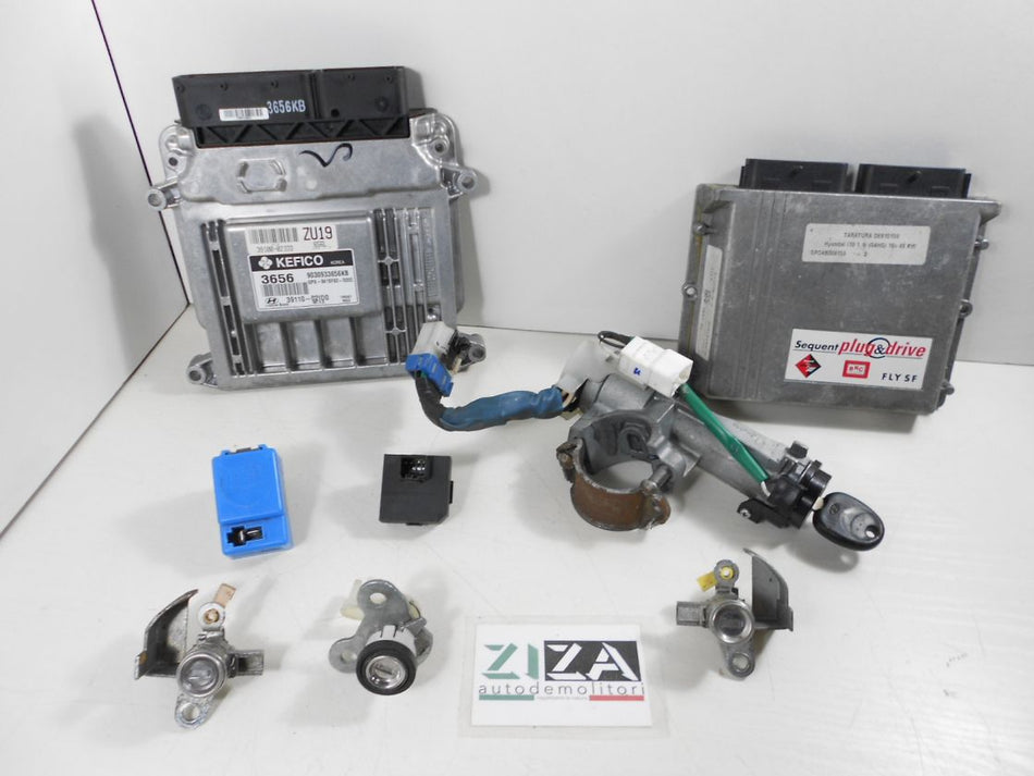Kit Chiave ECU Hyundai i10 1.1 B/GPL 48,5kw 66cv G4HG 2010 39110-02ID0 95420-2L700