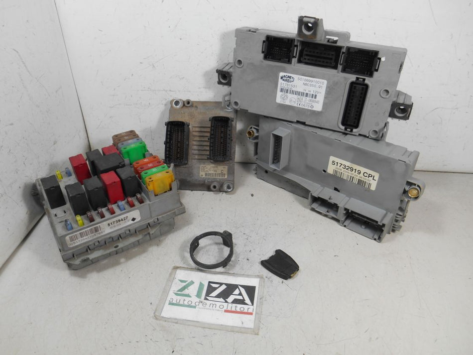Kit Chiave ECU Fiat Idea 1.4 16V 70kw 843A1000 2006 55202049 0261201110