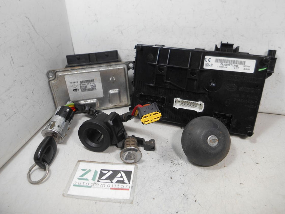 Kit Chiave ECU Renault Clio II 1.2 55kw 75cv D4FB7 2003 IAW5NR2.C5 8200181482 8200262881