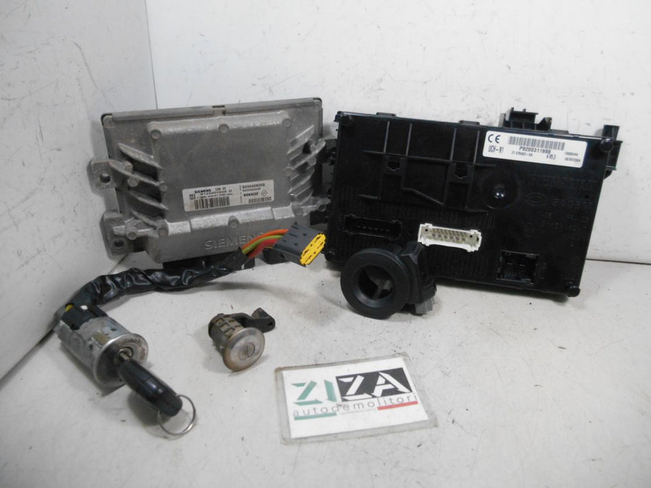 Kit Chiave ECU Renault Clio II 1.2 55kw 75cv D4FG7 2004 8200406058