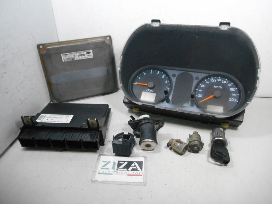 Kit Chiave ECU Ford Fiesta V 1.4 59kw 80cv FXJA 2002 3S61-12A650-CB S118107004D