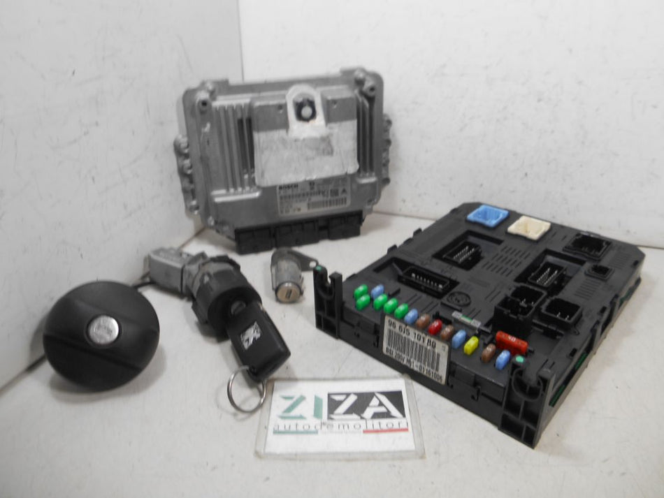 Kit Chiave ECU Peugeot 307 SW 1.6 80kw 109cv 9HZ 2006 9662213180 0281013331