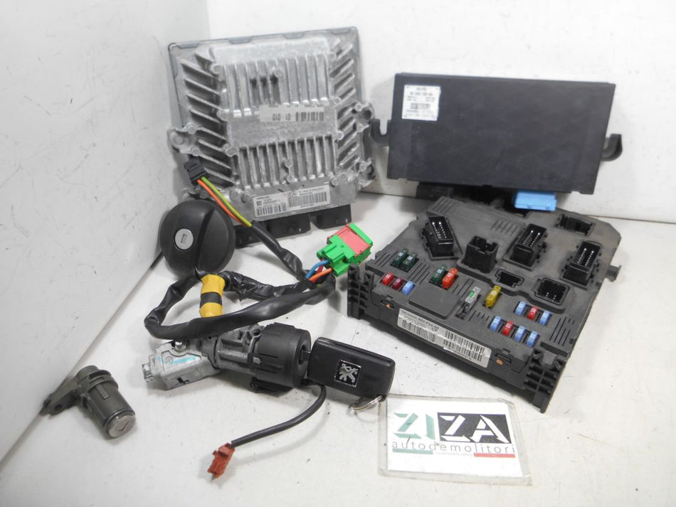 Kit Chiave ECU Peugeot 1007 1.4 HDI 50kw 8HZ 2007 9662685480 SID806 5WS40409C-T