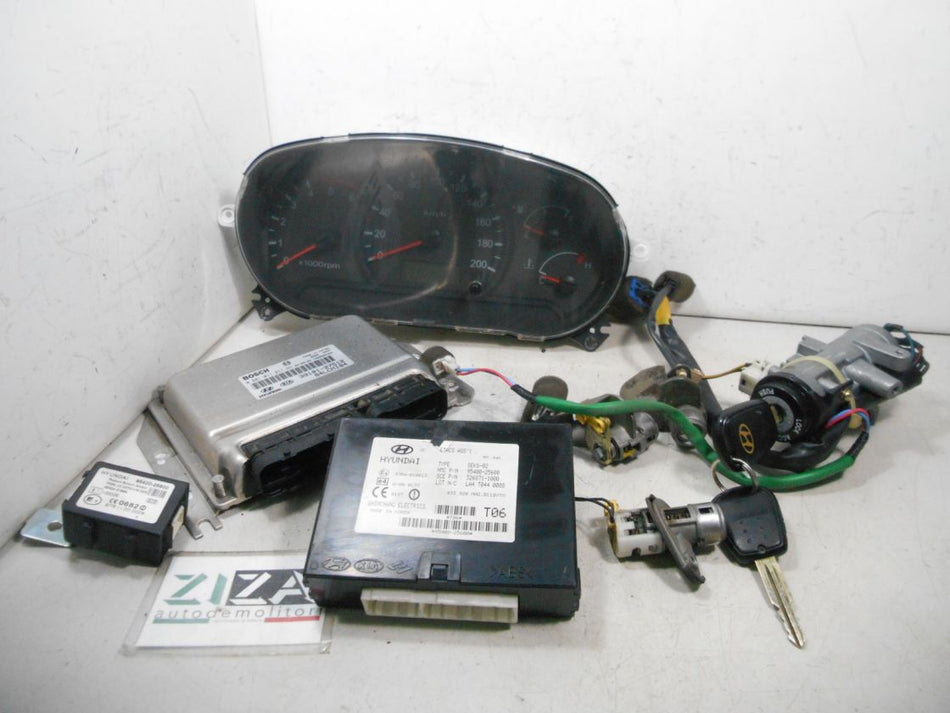 Kit Chiave ECU Hyundai Accent LC 1.5 60,3kw 82cv D3EA 2004 39101-27512 0281011811
