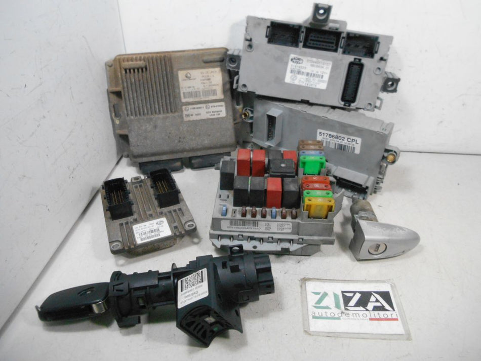 Kit Chiave ECU Lancia Ypsilon 843 Res 1.4 B/GPL 57kw 350A1000 2009 51798644