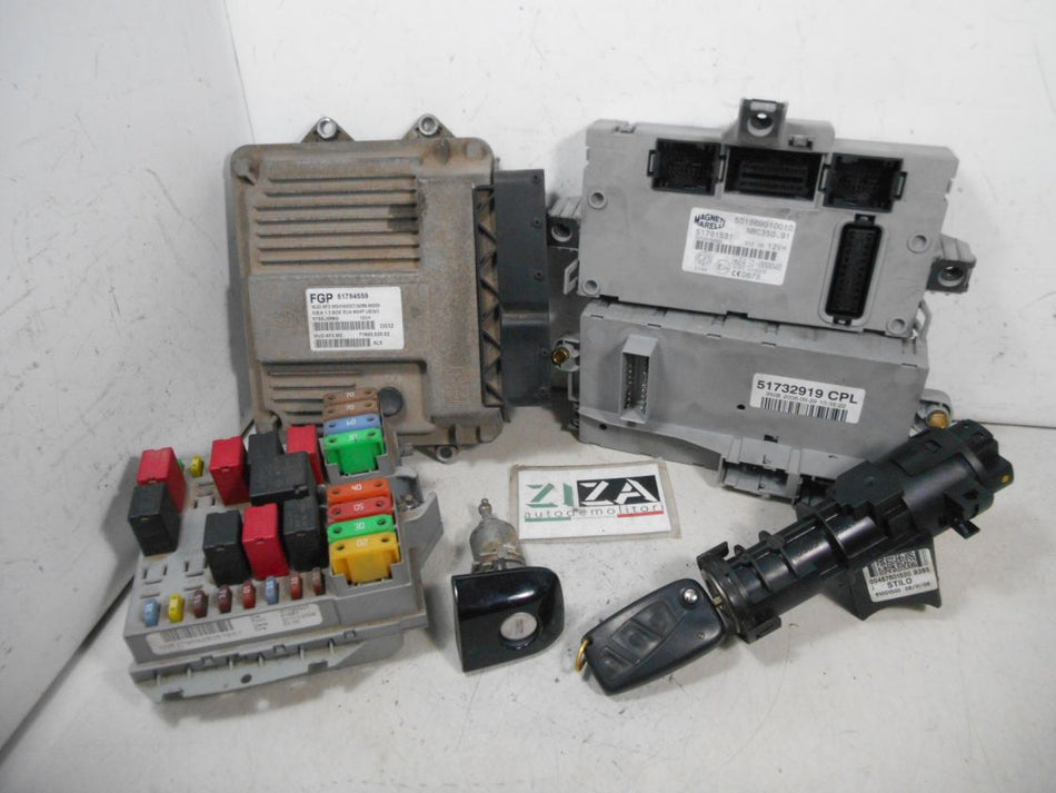 Kit Chiave ECU Lancia Musa I 1.3 Mjet 90cv 199A3000 2006 51784559 MJD6F3M3