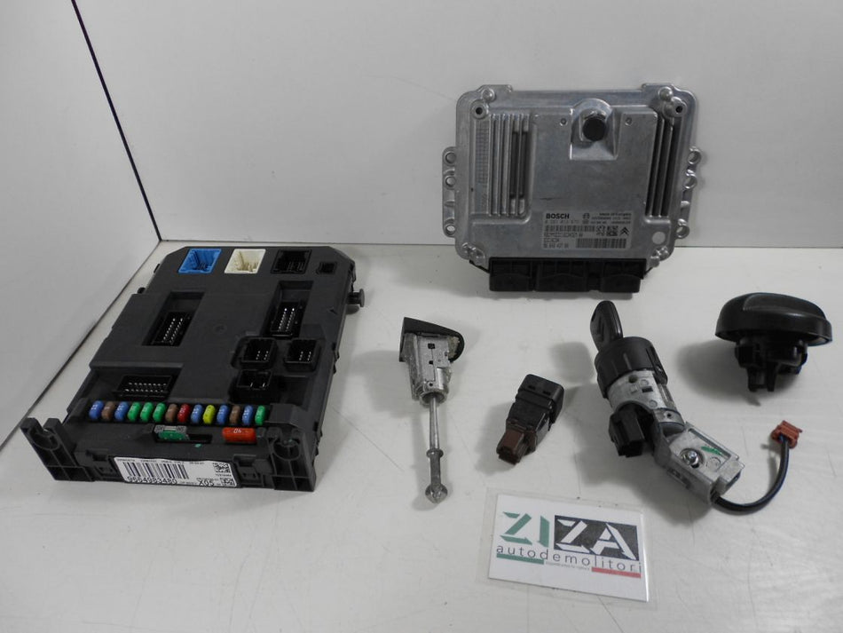 Kit Chiave ECU Citroen C3 Picasso 1.6 HDi 90cv 9HX 2009 0281013872 9664843780