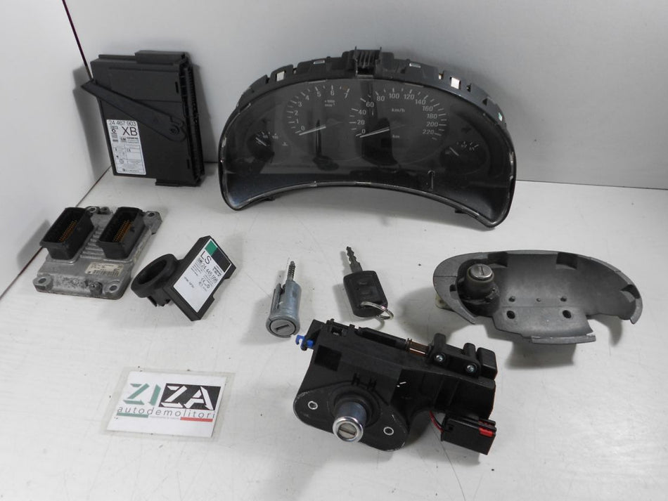 Kit Chiave ECU Opel Corsa C 1.0 12V 43kw 58cv Z10XE 2002 55350551 0261207960