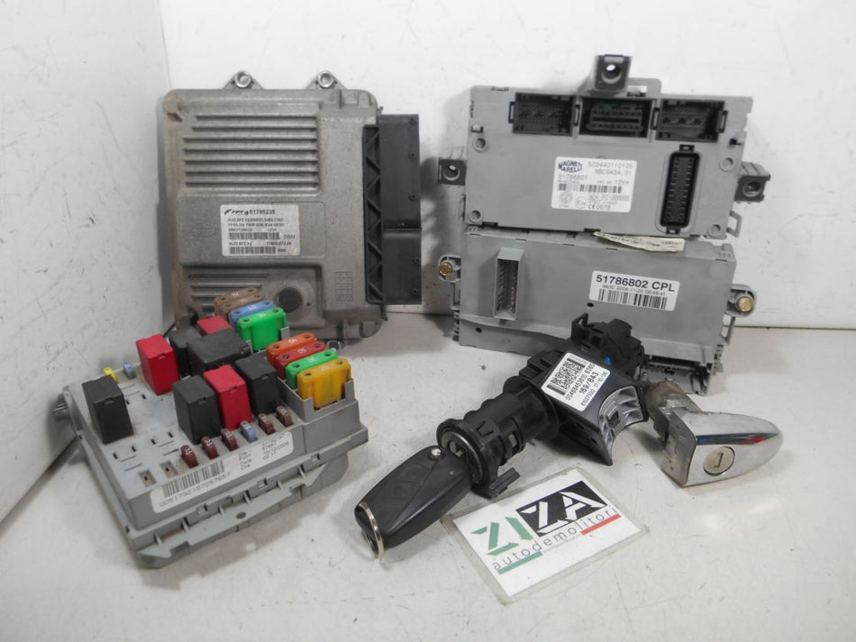 Kit Chiave ECU Lancia Ypsilon 843 1.3 Mjet 55kw 199A2000 2007 51795235 MJD6F3.Y2