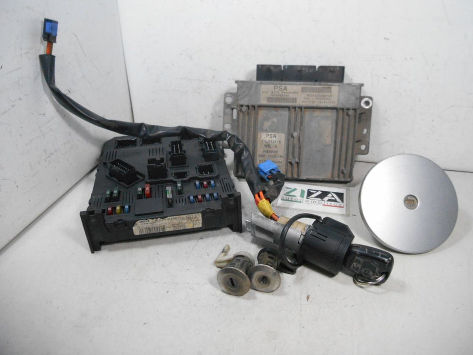 Kit Chiave ECU Peugeot 206 1.4 55kw KFW 2002 9646988680 9644625680-00
