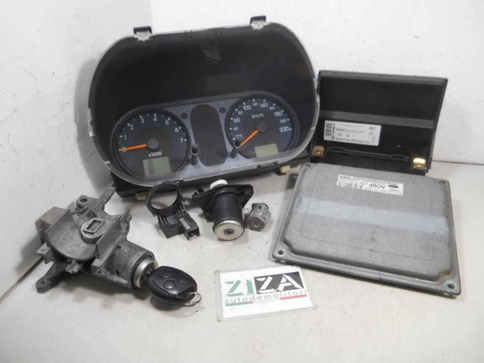 Kit Chiave ECU Ford Fiesta V 1.4 80cv FXJA 2003 2S6A-12A650-SG S118107002K SIM22