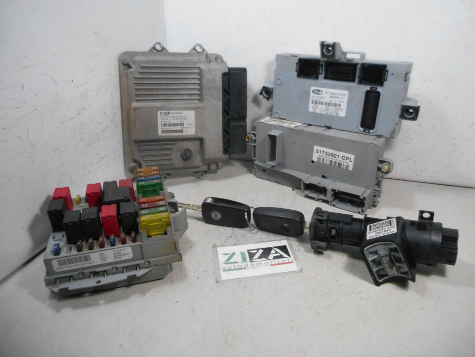 Kit Chiave ECU Lancia Ypsilon 843 1.3 Mjet 70cv 188A9000 2004 55194016