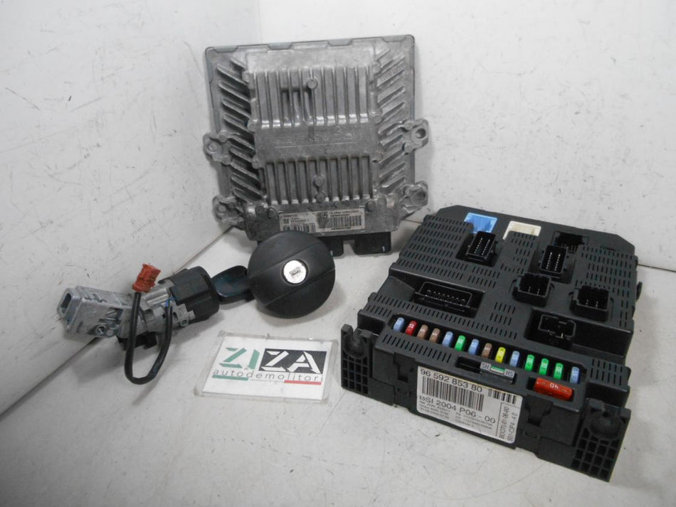 Kit Chiave ECU Citroen C3 I 1.4 HDI 50kw 8HZ 2006 9660300280 SID806 5WS40285C-T