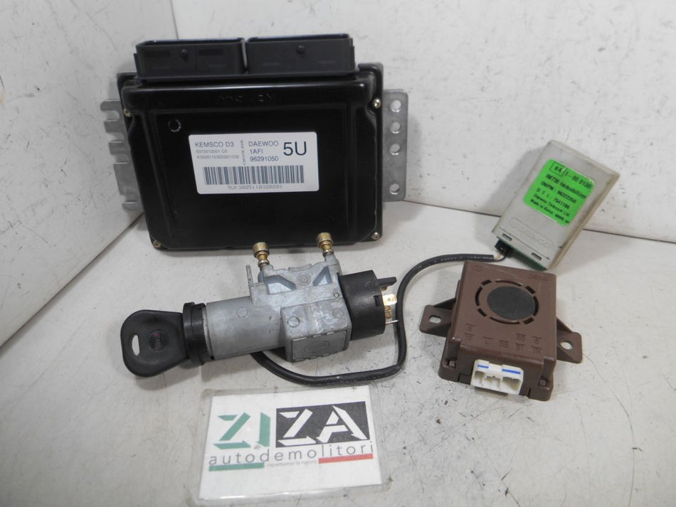 Kit Chiave ECU Daewoo Matiz 800 51cv F8CV 2001 96291050 96322350